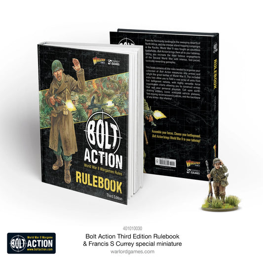 Bolt Action: Third Edition Rulebook With Francis S. Currey Special Miniature (Pre-Order)